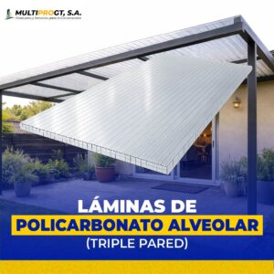 Lámina de Policarbonato Alveolar (Triple pared)